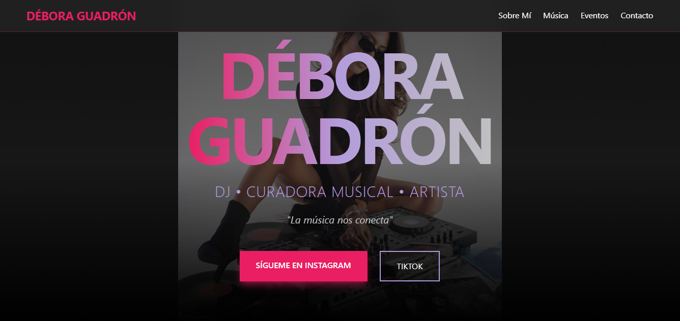 Débora Guadrón Landing Page